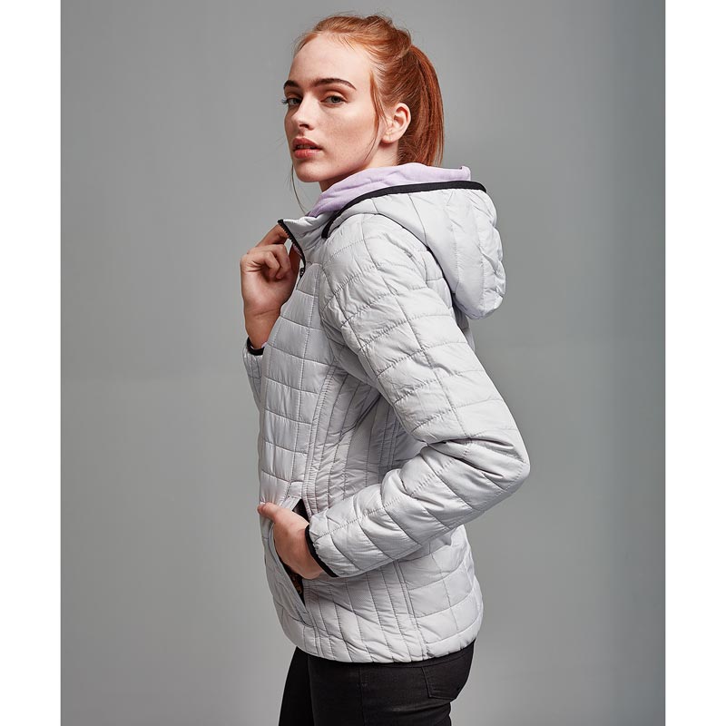 Women's honeycomb hooded jacket - Red XS